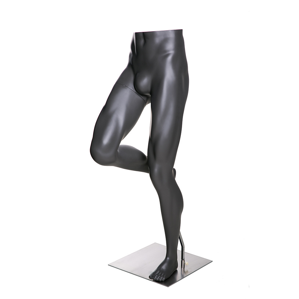 HEF-50 High Quality Matte Deep gray leg male Mannequin Cheap Sport Mannequin Manikin For Clothing muscle manikin