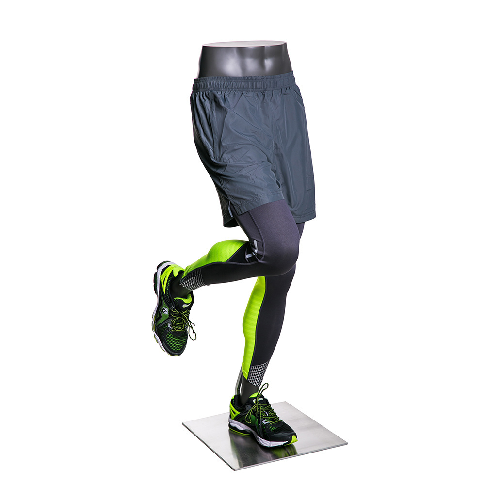 HEF-50 High Quality Matte Deep gray leg male Mannequin Cheap Sport Mannequin Manikin For Clothing muscle manikin