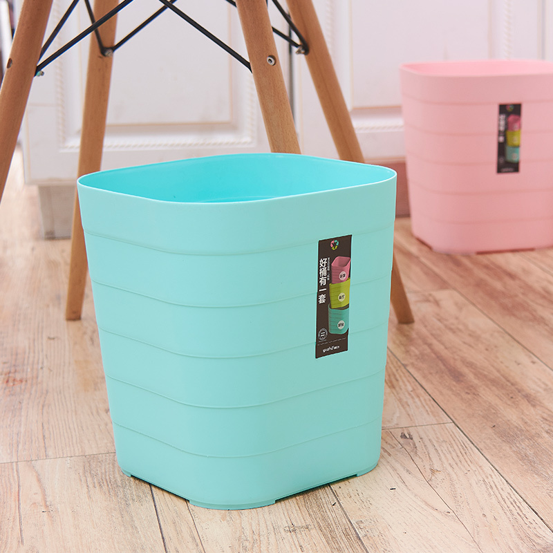 13Gal Trash Can Customized Square Round Plastic Waste Bin Household Desktop Trash Can