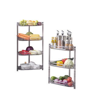 3 Tier Corner Storage Shelves Wire Shelving Unit Metal Shelf Steel Storage Rack for Laundry Bathroom Kitchen Pantry Closet