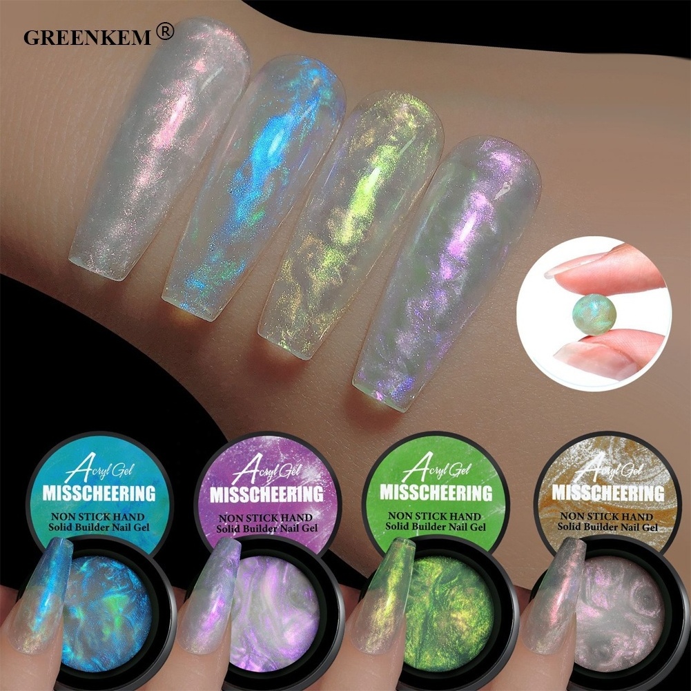 Nail Extension Adhesive Non-stick Hand Aurora Solid Extension UV Gel Nail Tips Glue Gel