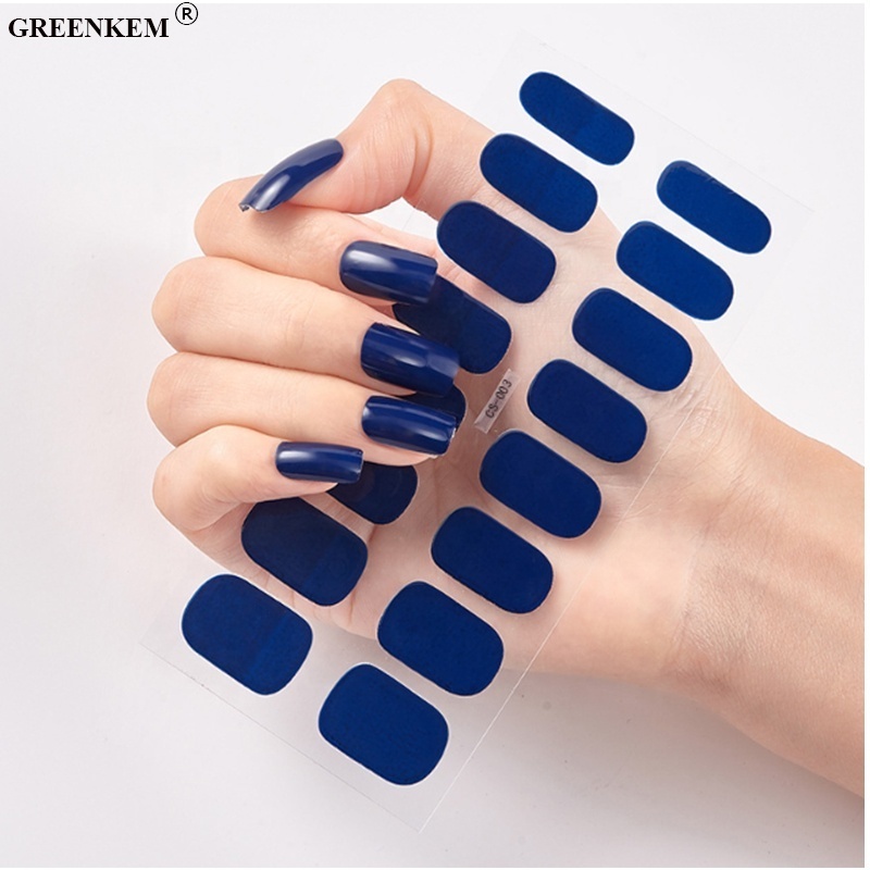 GREENKEM Designers Line Marble Jump Color Thick Gel Nail Sticker 3d Nail Sticker Flower Design Gel Sticker Nails