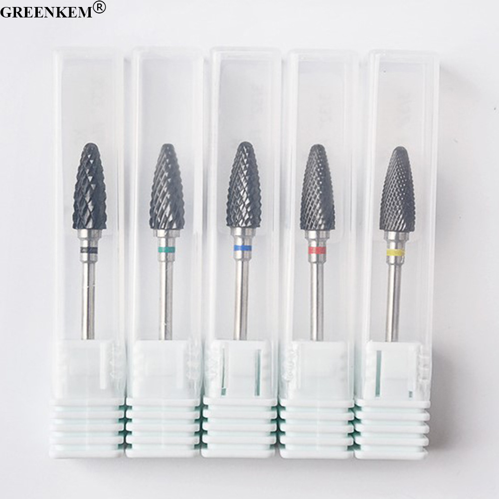 New Arrival Black Ceramic Nail Polishing Head Electric Nail Grinding Bits Single Bullet-Shaped Nail Drill Bit