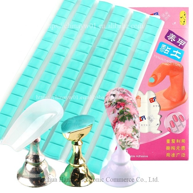 Nails Adhesive Glue Clay For Fixingdisplay False Nails Tips Removable Reusable Holder Manicure Nails Art Clay