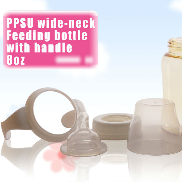 High Quality 180ml Baby Bottles Unique Baby Feeding Bottle Ppsu Wide Neck Baby Milk Bottle