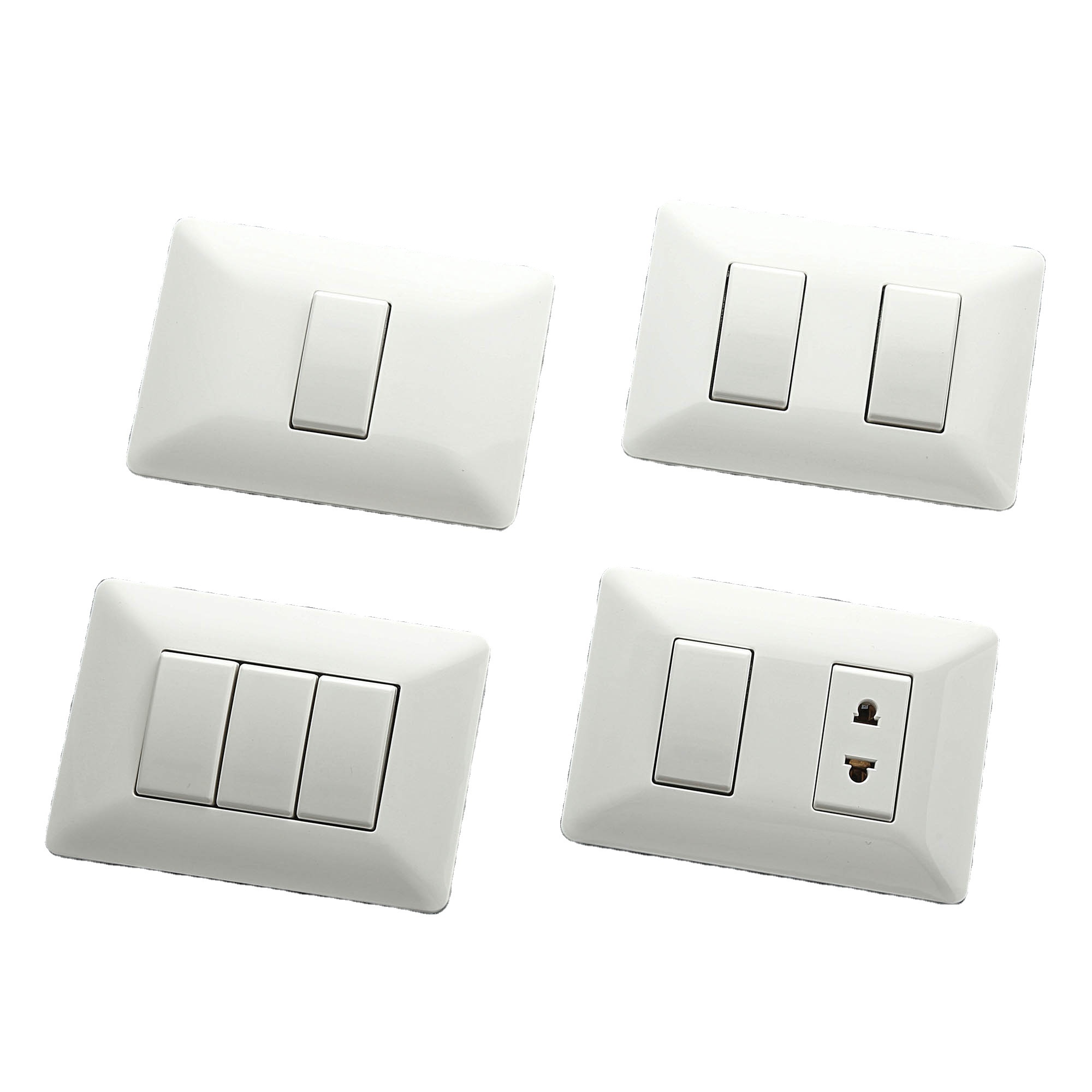 BM SERIES White Factory Supply Interruptor 3 Gang 1 Way High Quality PC Material Electrical Light Home Wall Switches