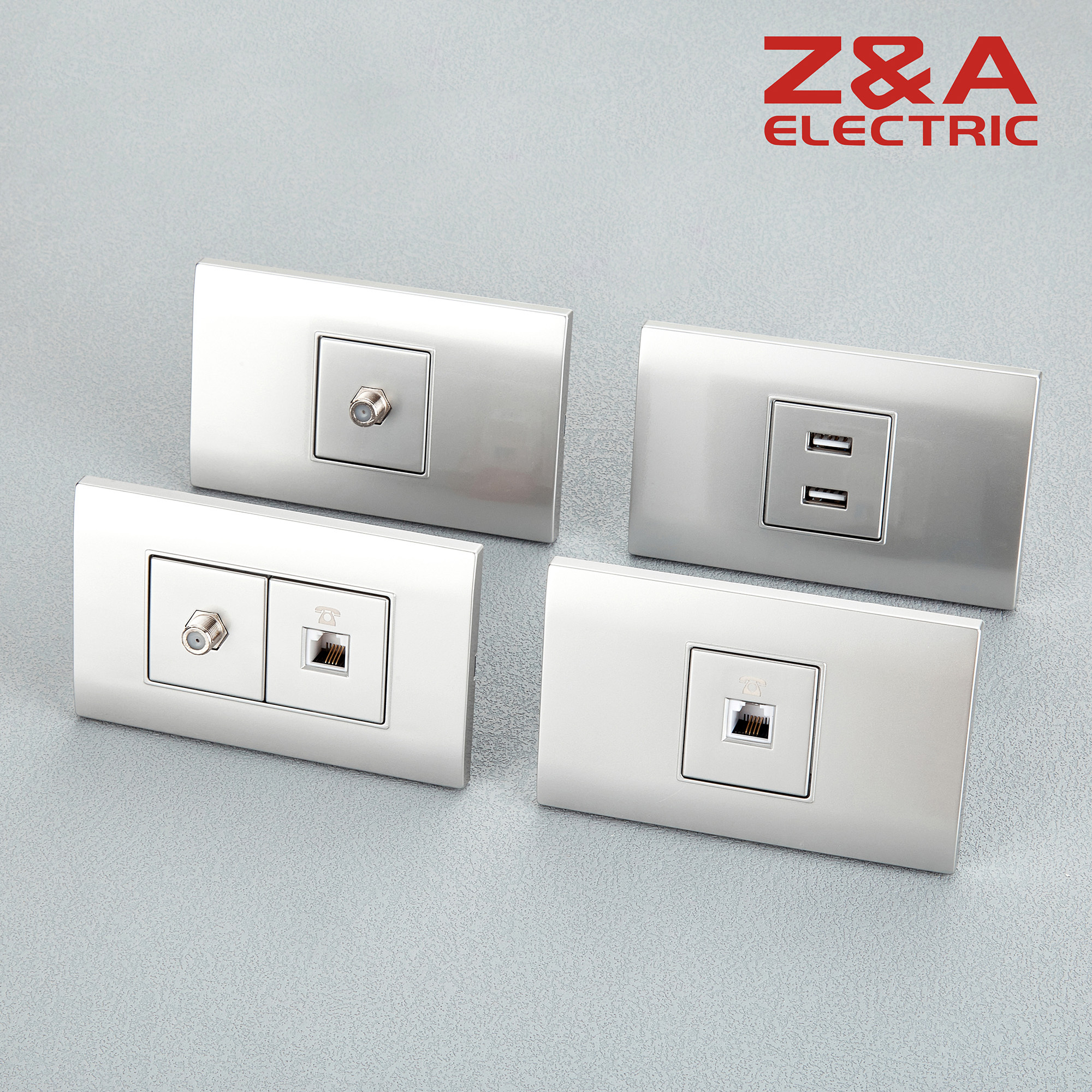 AK SERIES Full Silver Factory Price PC and Phosphorus Copper material Electric Wall Switch for Light House