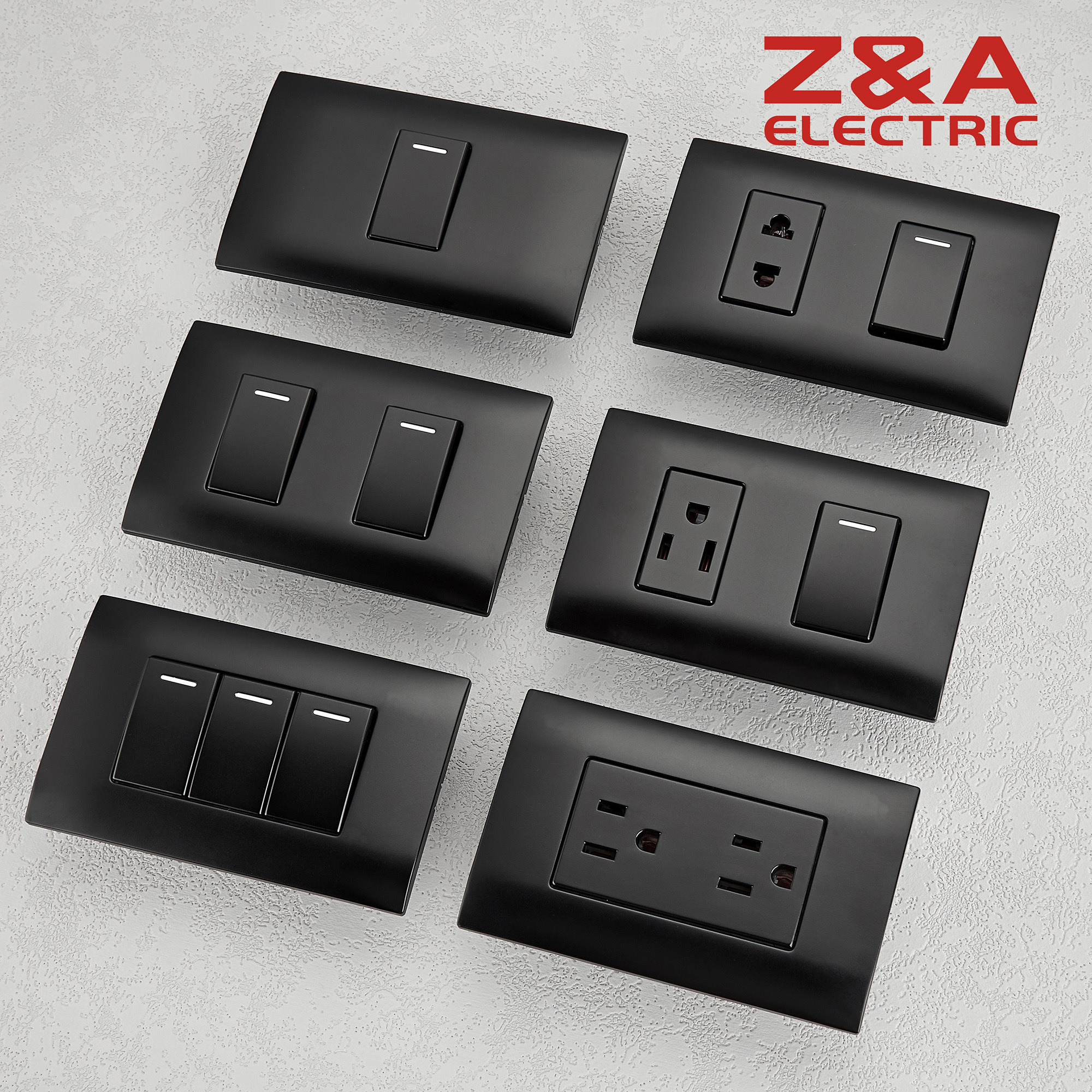 American and Italy standard multi plug socket wall switch  with usb light home switch