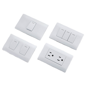 AH series white Hot Sale Modern New Designed Home Electric Light Wall Switch and Socket