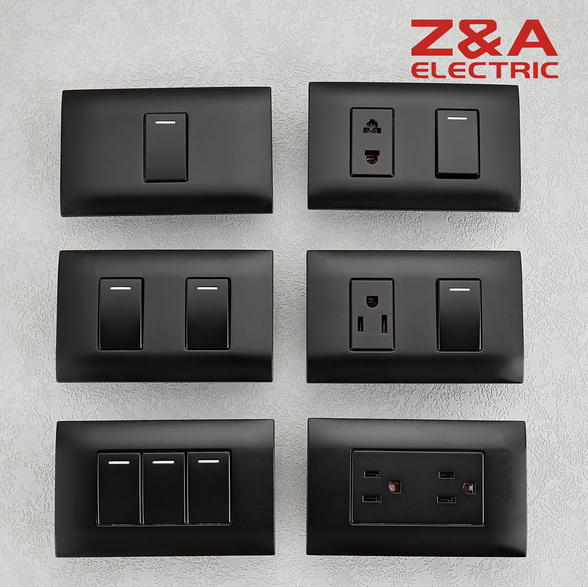 American and Italy standard multi plug socket wall switch  with usb light home switch