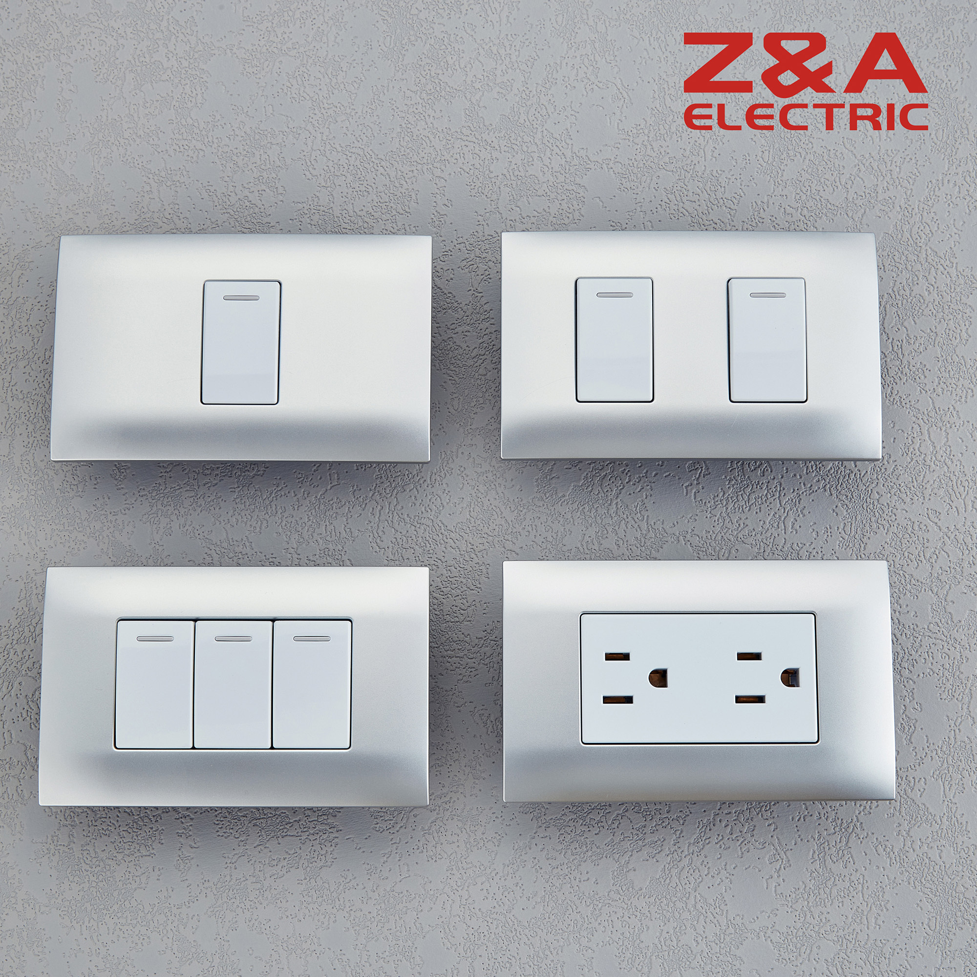 AH series white Hot Sale Modern New Designed Home Electric Light Wall Switch and Socket