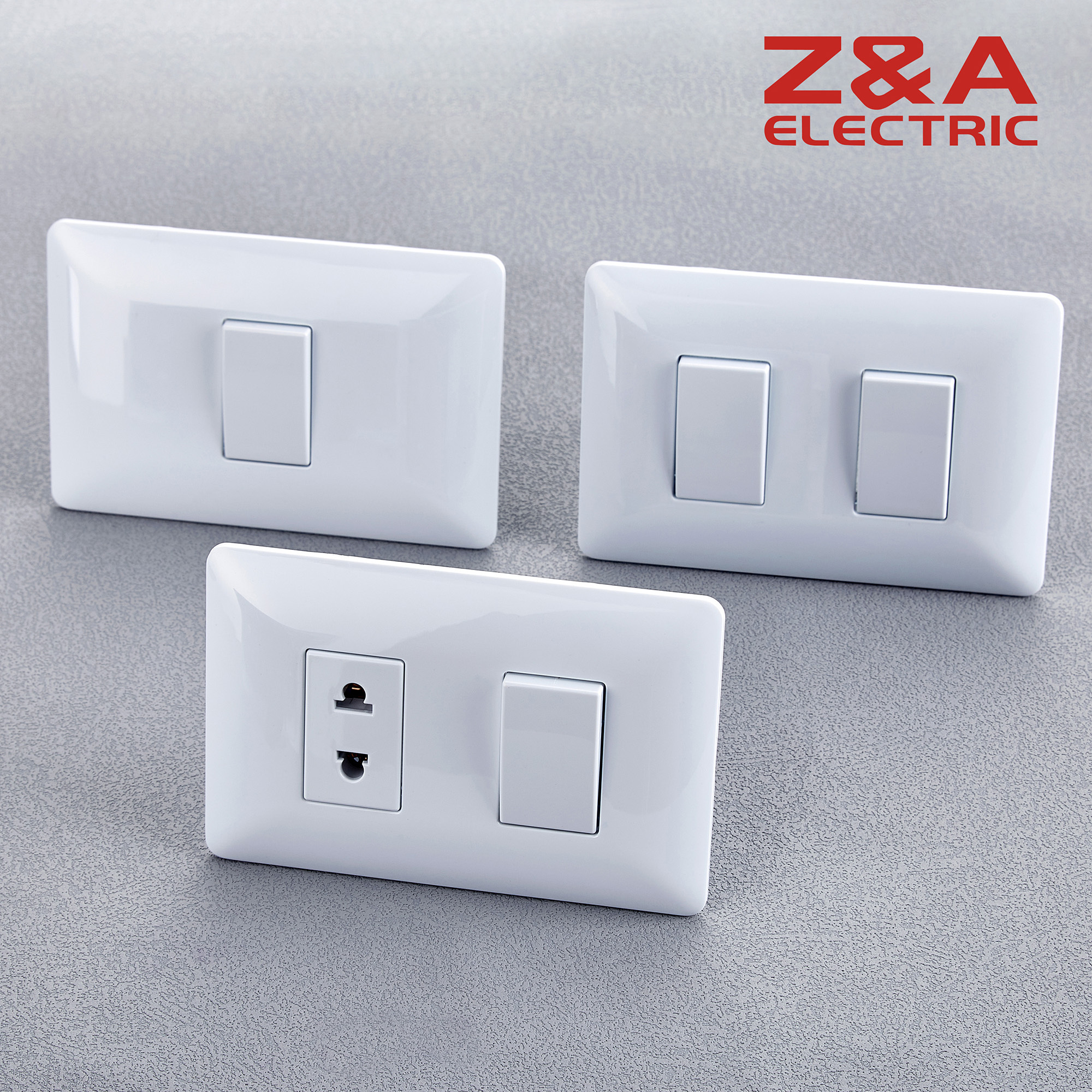 AM series white American General Interruptor Switch Socket US Standard PC Wall Light Electrical Sockets and Switches