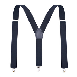 USA Solid Color Plain Men's Trousers Suspenders Belt Women Polyester Suspenders Y-Back Braces Adjustable Elastic Belt