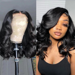 Wholesale human hair extension Loose Deep Wave Curly Wig Lace Front wigs Human Hair Lace frontal Wigs for black women