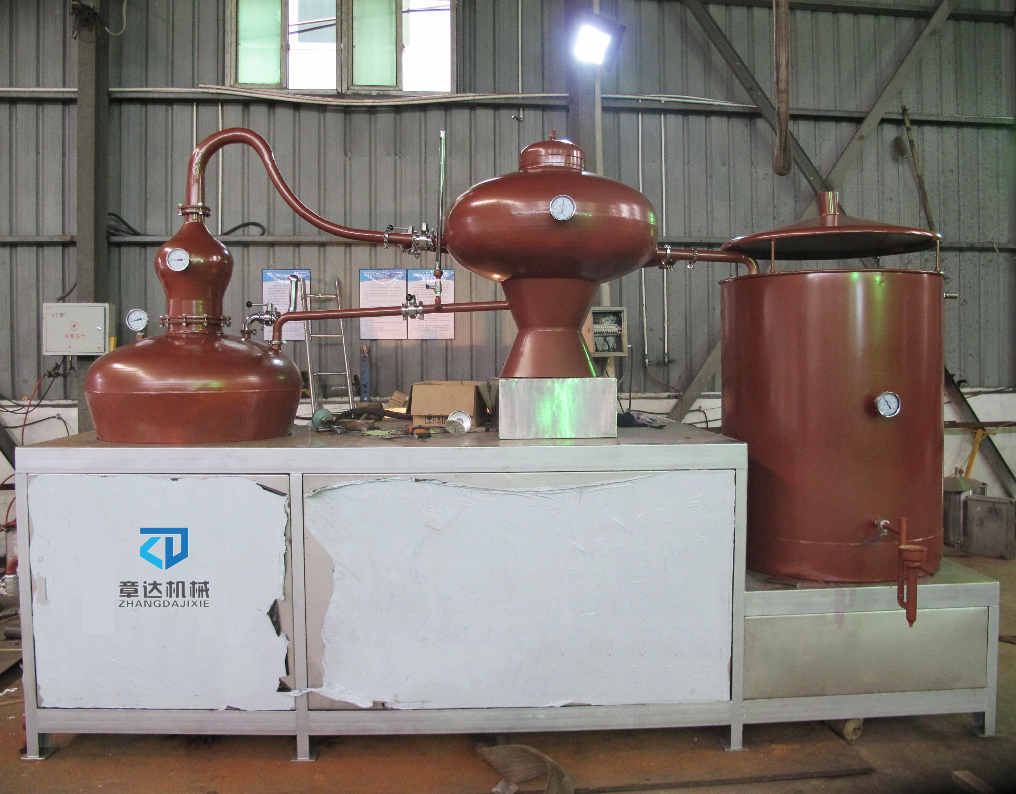 Charentais Stills 200-500L cognac brandy  red copper pot belly still alambique alcohol distiller