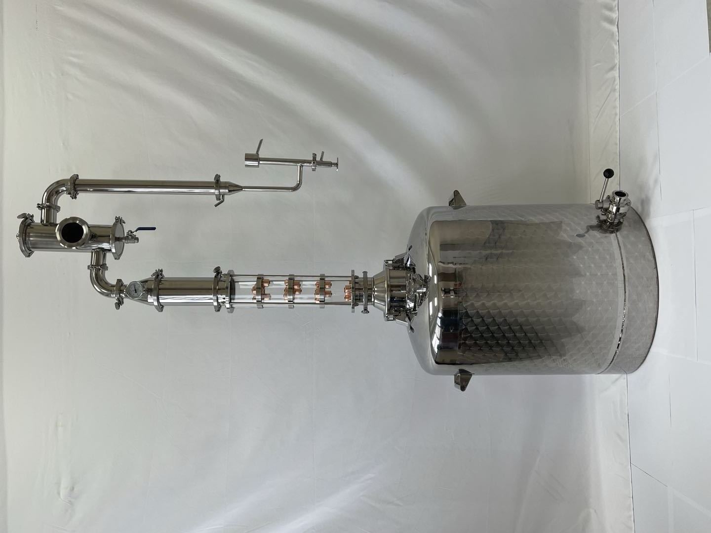 100L  whisky distiller   gin distiller  glass column with copper core  electric boiler distillation still