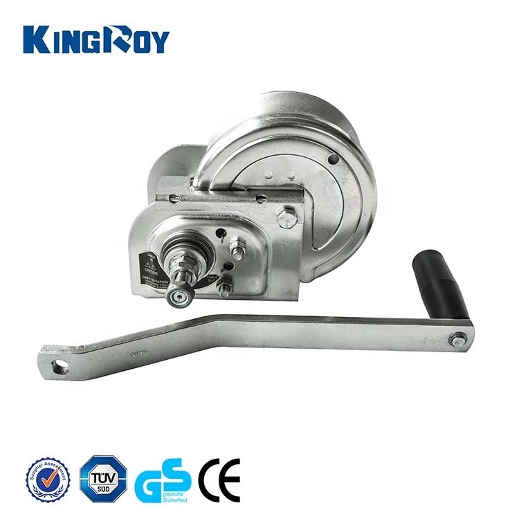 KINGROY 1000lbs winch brake for crane easy handling boat use manual hand winch webbing winch