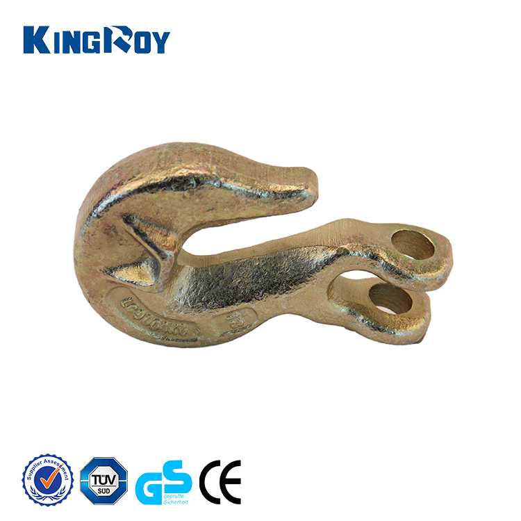 Kingroy G70 heavy duty forged clevis grab lift hook for chain