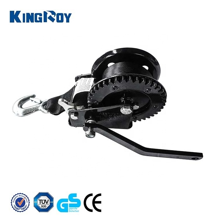 KingRoy lifting verricello manuale trailer hand manual boat winch with strap for sale