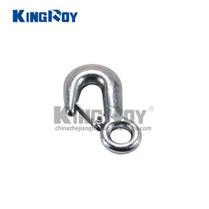 KINGROY  galvanized steel chain crane forged lifting eye hook with safety latch