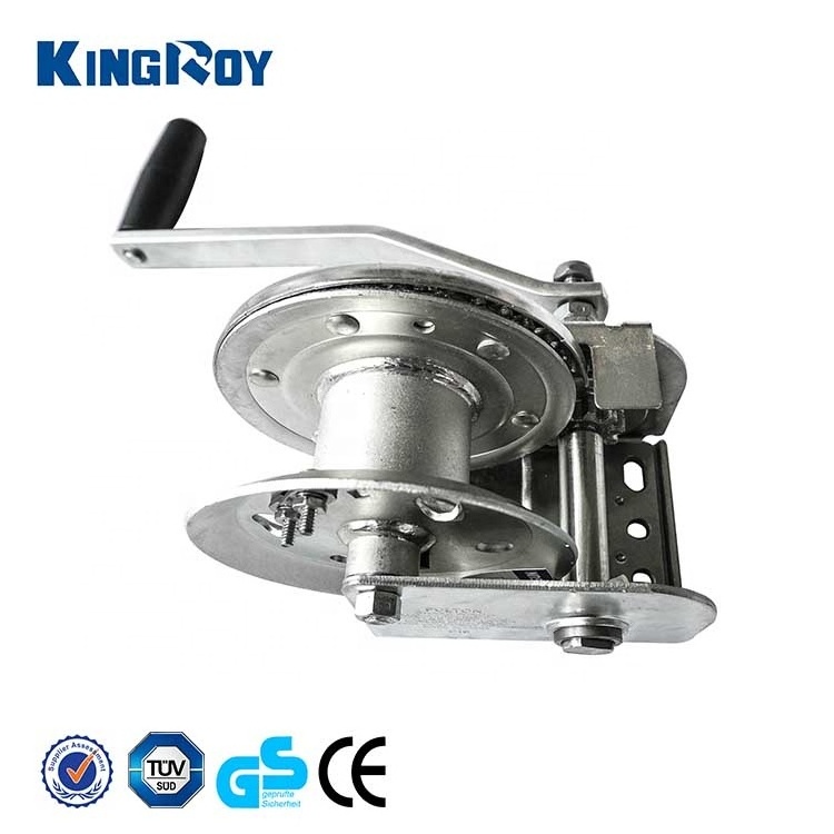 KINGROY 1000lbs winch brake for crane easy handling boat use manual hand winch webbing winch