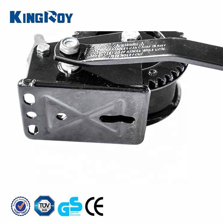 KingRoy lifting verricello manuale trailer hand manual boat winch with strap for sale