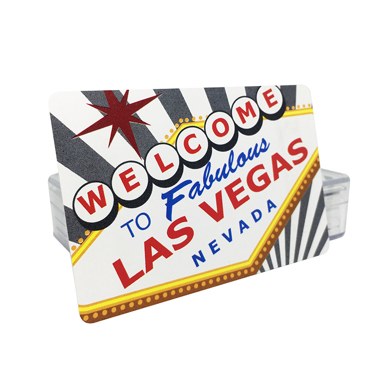 GS-18164 Plastic Playing Cards Custom Las Vegas White PVC Poker Cards