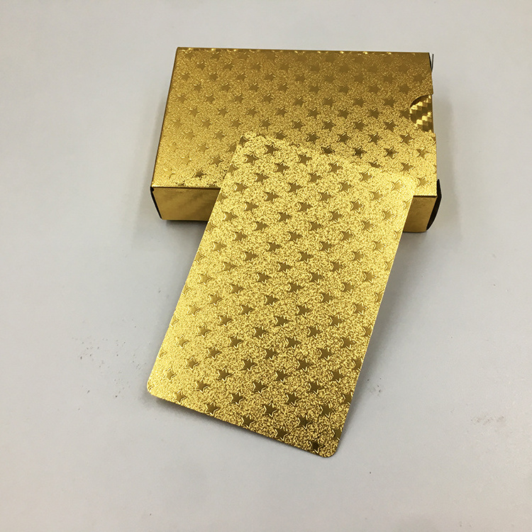 New! Plastic Playing Cards Custom Gold Foil Casino Playing Cards