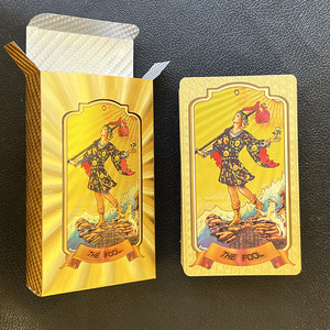 High Quality Tarot Card Custom Printing Plastic Golden Tarot Cards In Stock