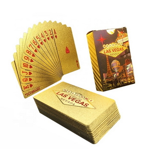 GS-18013 Customized PET+Gold Foil Poker Card Waterproof Golden Playing Card