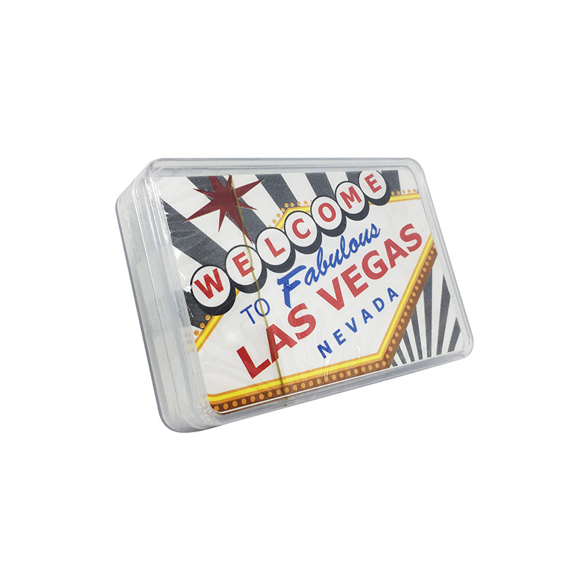 GS-18164 Plastic Playing Cards Custom Las Vegas White PVC Poker Cards