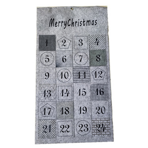 Christmas Decoration Door Wall Hanging Felt Christmas Tree Calendar Countdown