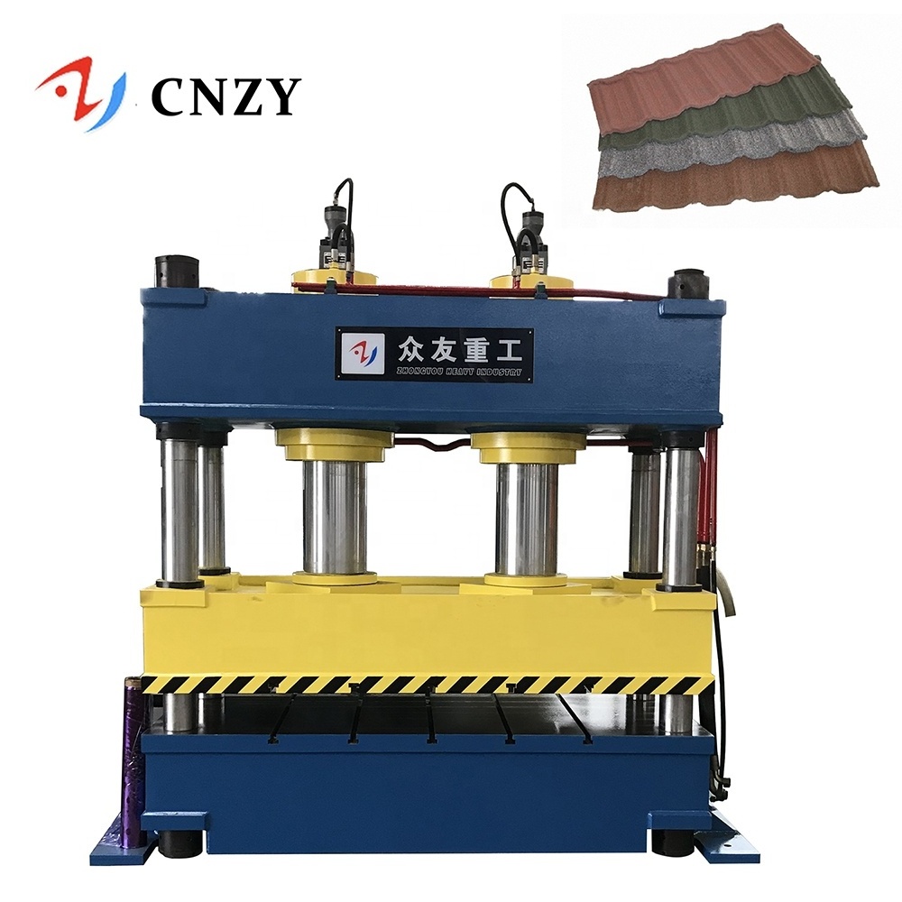 Wall Panels Metal Roof Tile Making Machine Stamping Press Hydraulic 3D Tile Forming Machine,four Column Double Cylinders