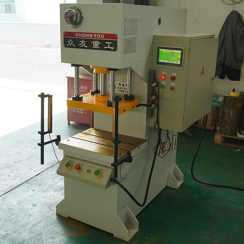 Plastic stamping automobile swing arm single-column presses 20 tons single arm hydraulic press with four column guides