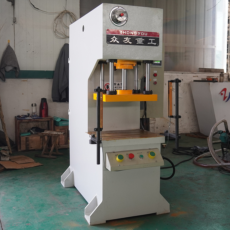 Plastic stamping automobile swing arm single-column presses 20 tons single arm hydraulic press with four column guides