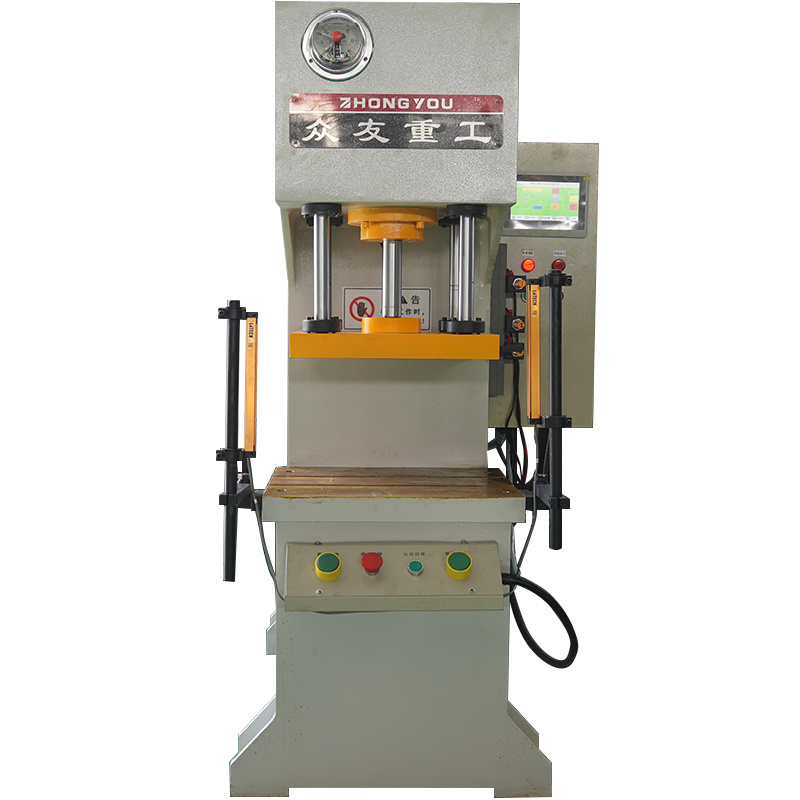 Plastic stamping automobile swing arm single-column presses 20 tons single arm hydraulic press with four column guides