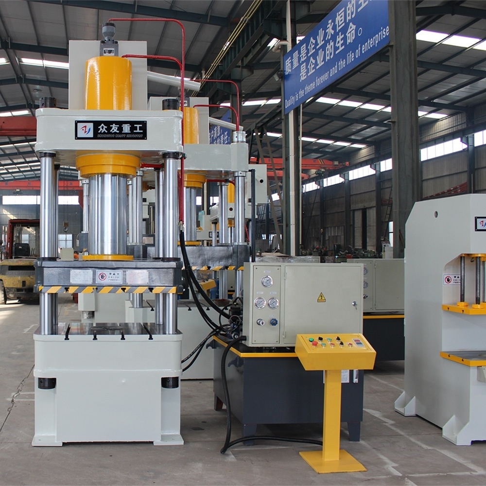 Column Hydraulic Press 100 Ton 150 Ton 4 Four-column Three-beam Hydraulic Press Machine Size 50 Competitive Price ISO9001 CE 500