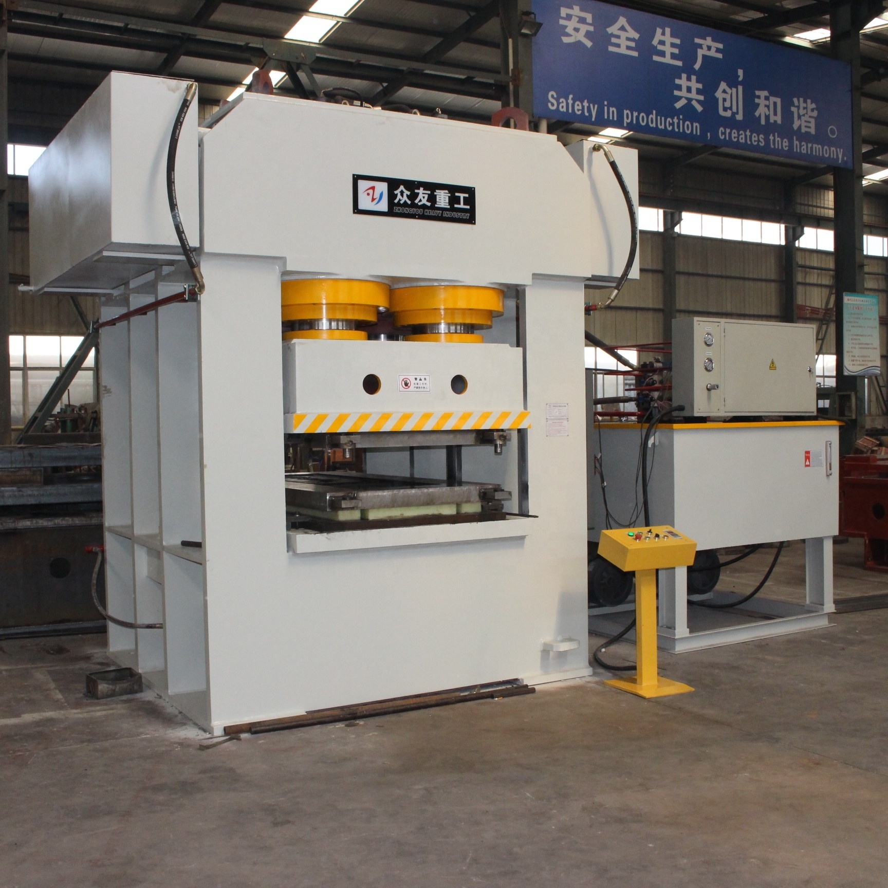 Hydraulic Embossing Press Machine for Steel Door Skin Machine Size Metal Sheet Stamping Competitive Price Door Frame ISO9001 CE