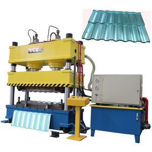 Hydraulic Cold Press Metal Stamp Stone Coated Steel Tile Making Machine