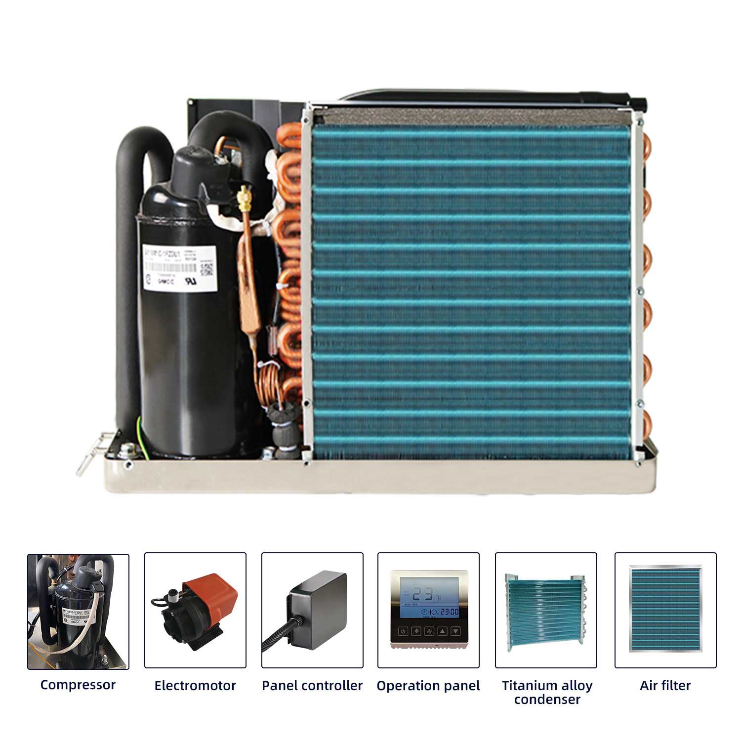 boat  refrigeration & heat exchange equipment yacht  air conditioner fan coil unit 9000but-24000btu