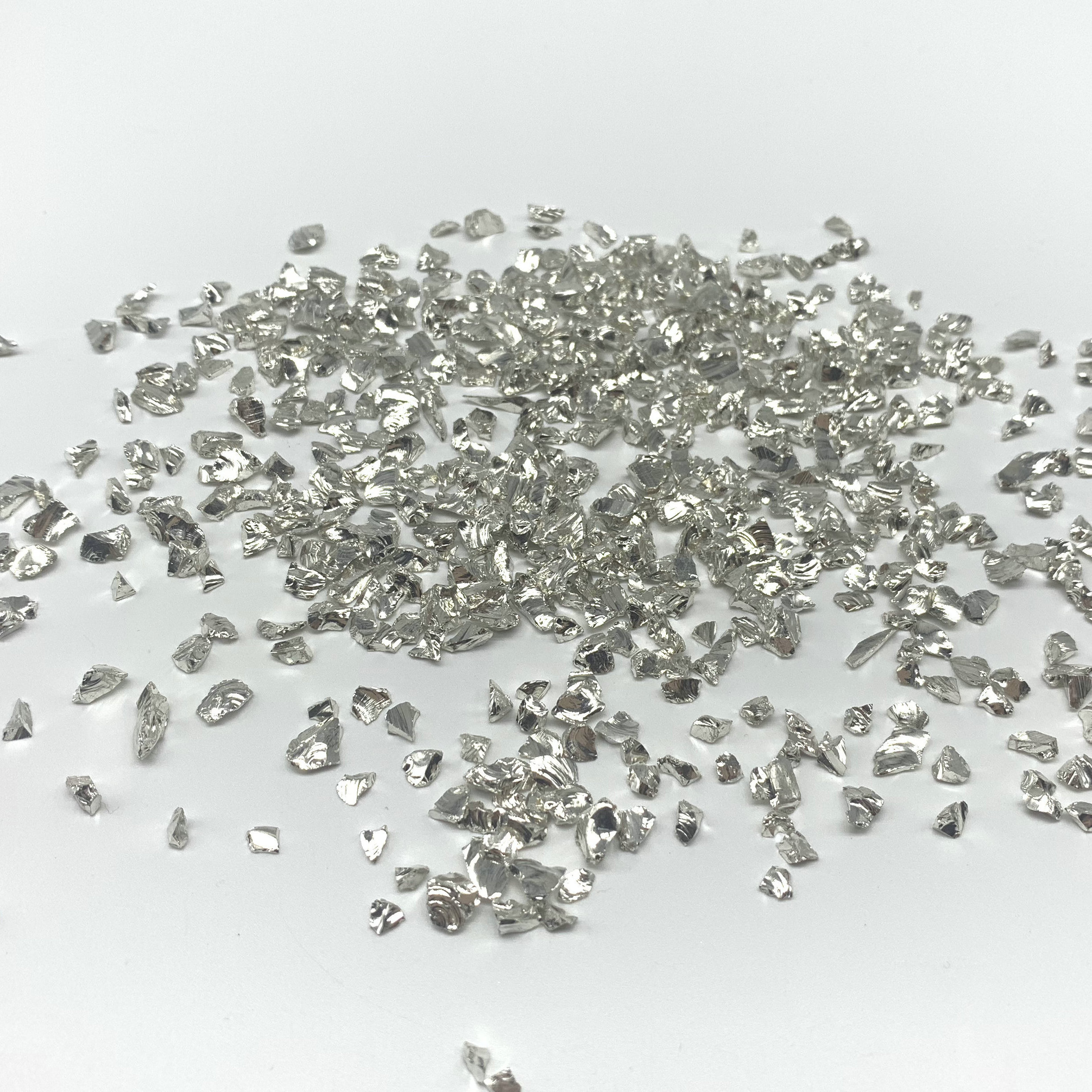 Top grade silver coated 3-6mm aggregate glass chips crushed glass used for terrazzo and tile