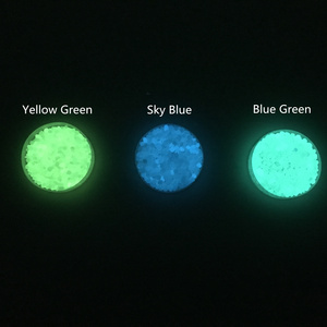 big discount glow in the dark glass pebble for decorating luminous glass bead for pool plastering