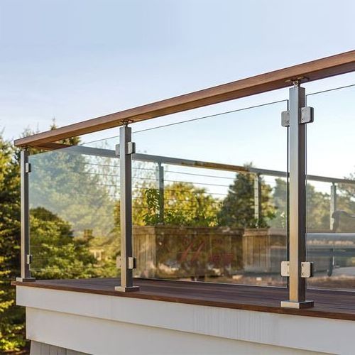 Manufacturer wholesale tempered laminated swimming pool glass fence deck glass railing panels