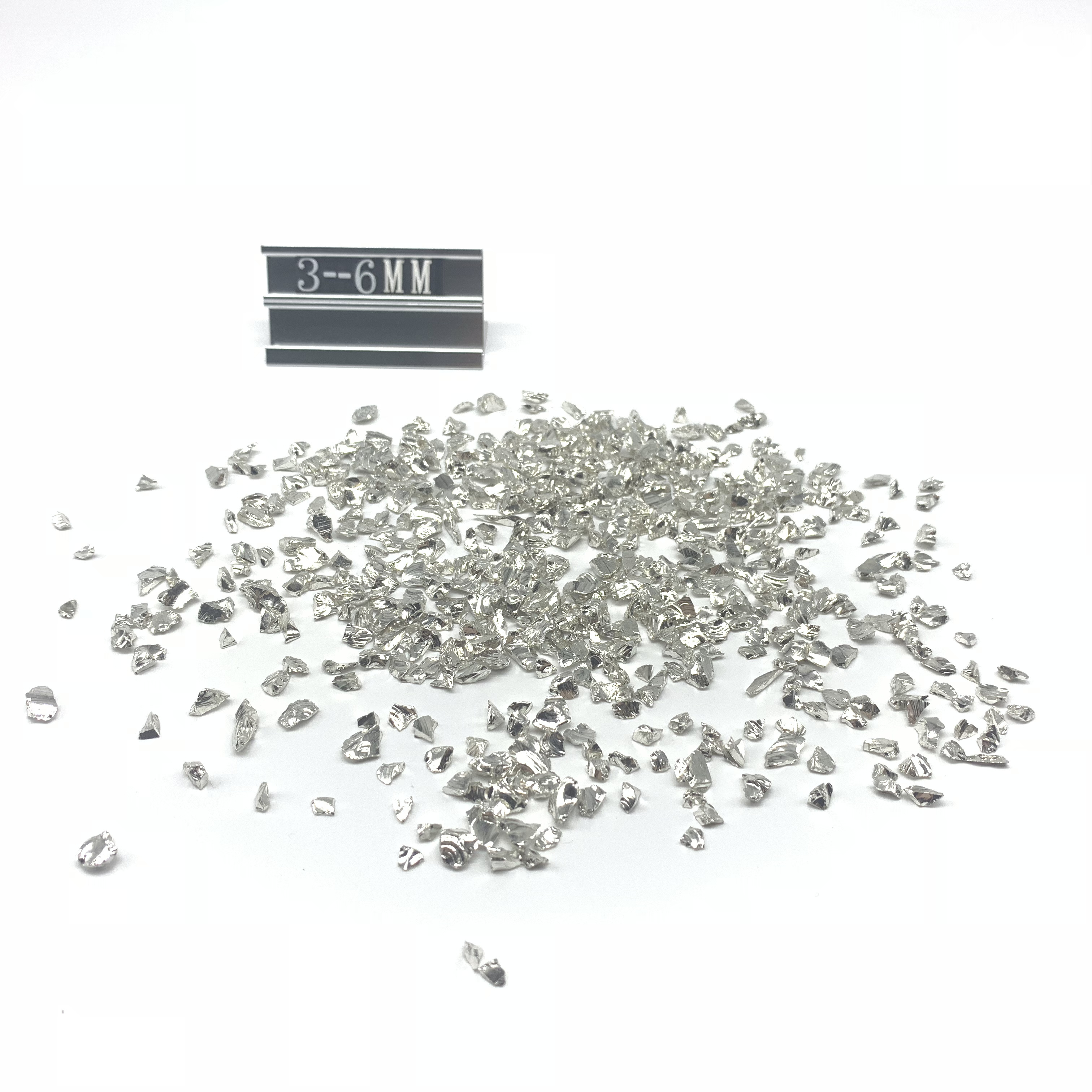 Top grade silver coated 3-6mm aggregate glass chips crushed glass used for terrazzo and tile