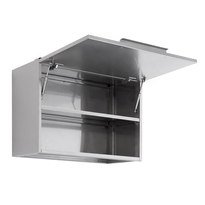 Stainless steel Countertop cabinet   showcase wall   Wall mounted  mirror kitchen equipment furniture Cupboard display