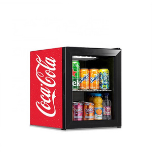 35L glass door  bottle cooler CE  beverage refrigerator  fridge car display showcase countertop  small beverage  cooler