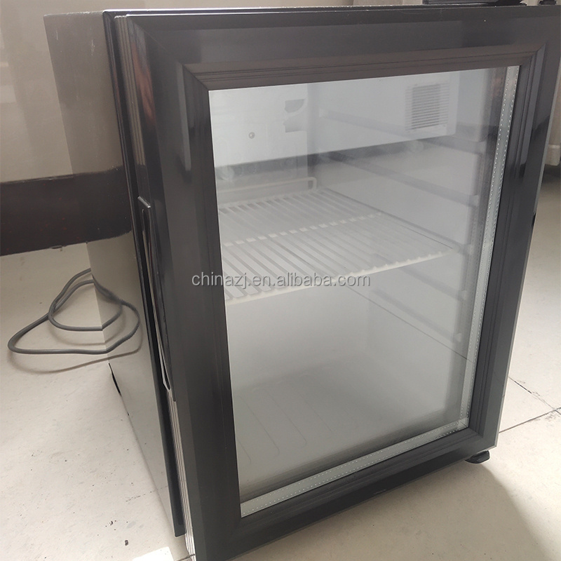 35L glass door  bottle cooler CE  beverage refrigerator  fridge car display showcase countertop  small beverage  cooler