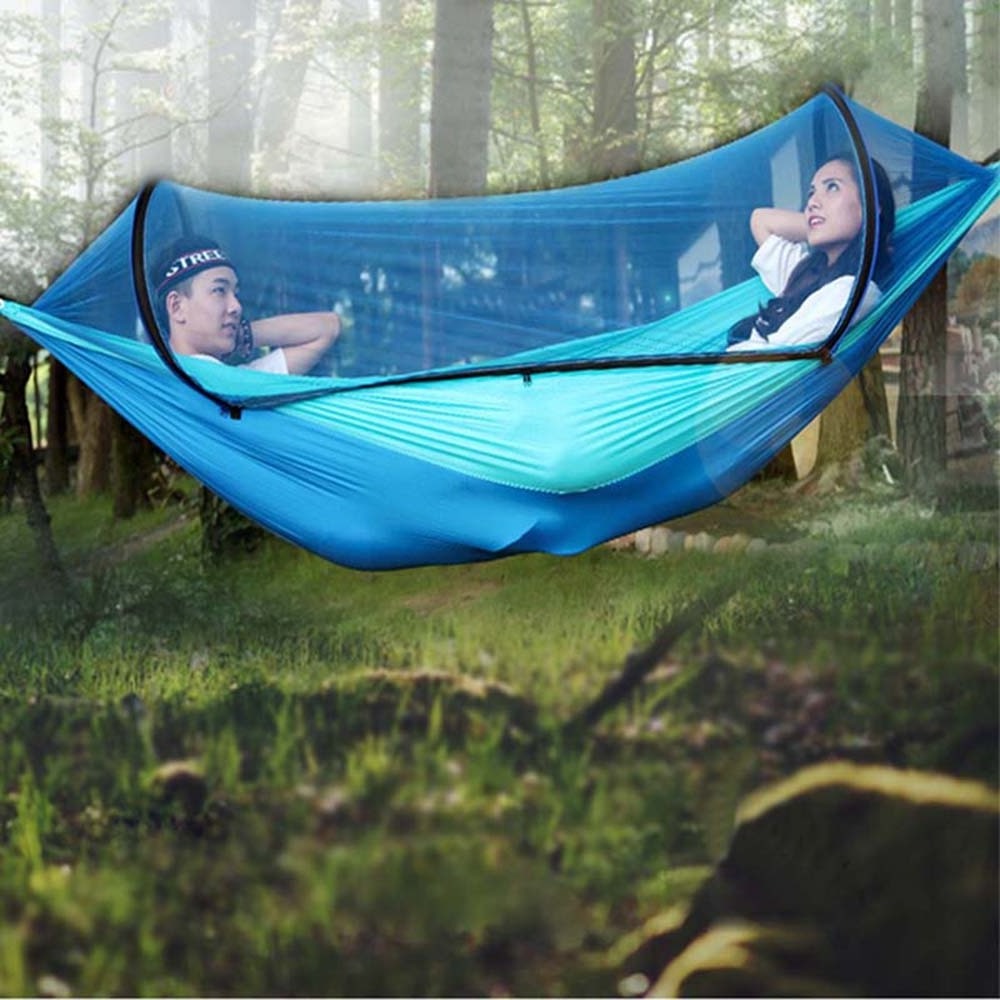 Outdoor Hammock Swing with Mosquito Net Portable Multifunctional Camping Sleeping Bed Wild Tree 2 Person Shaker Use For Hunting