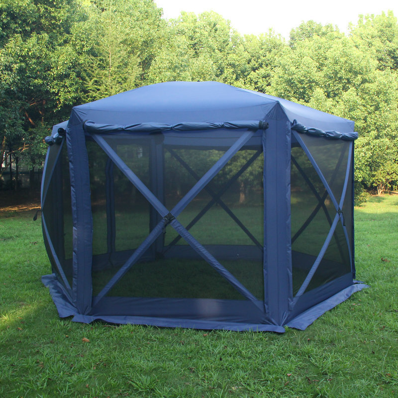 6 side anti mosquito travel screen shelter portable pop up gazebo tent easy set up in 60 seconds