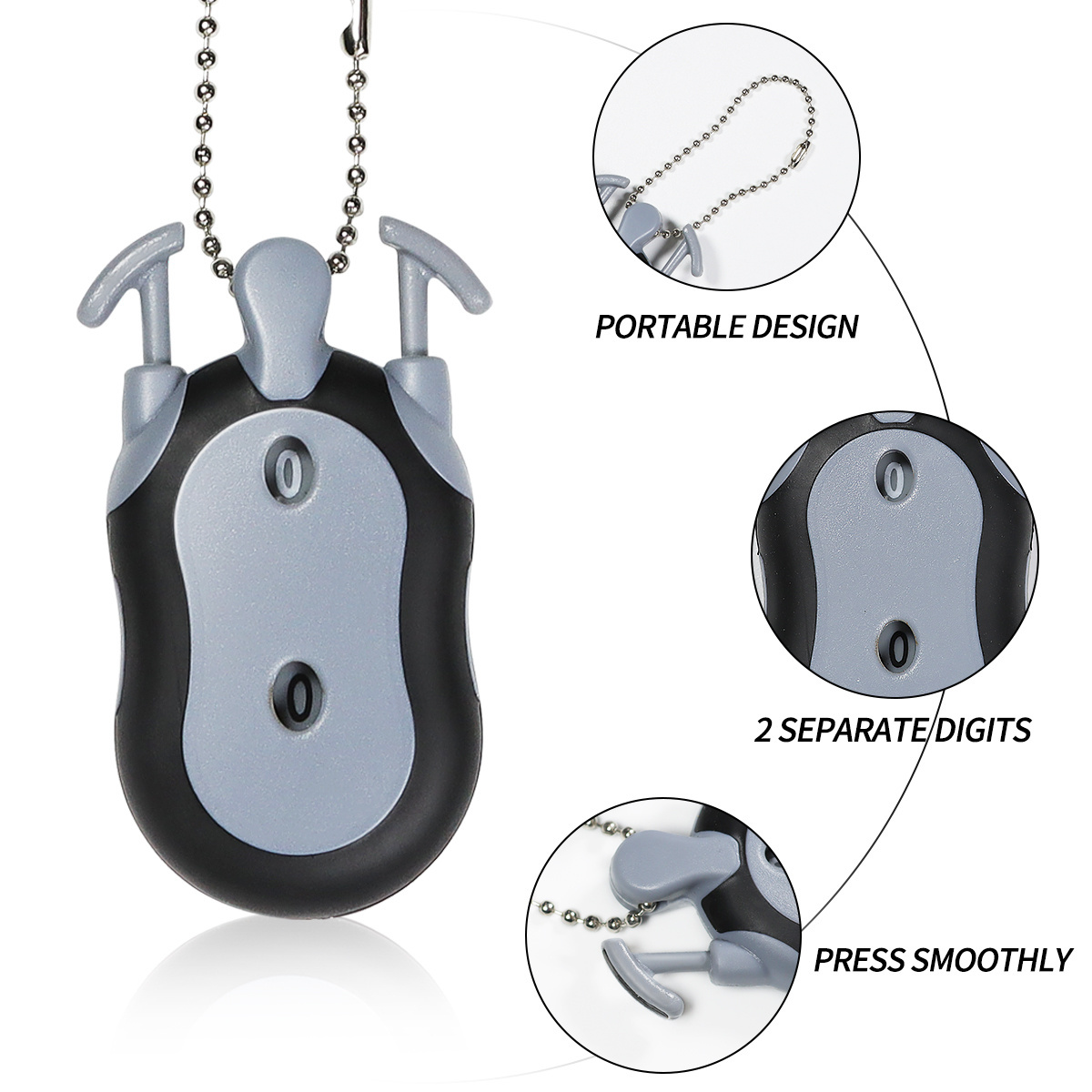 Golf Scorer Player Stroke Counter Portable Mini Golf Shot Counter with Key Chain for Golf Game Scorekeeper